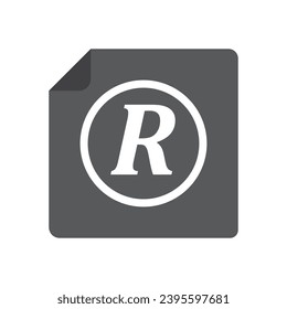 registered logo icon design template