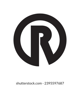 registered logo icon design template