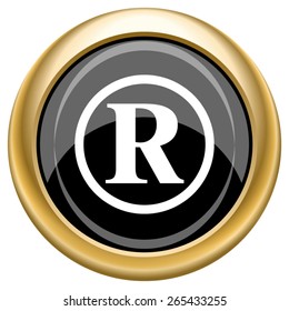 Registered mark icon. Internet button on white  background. EPS10 Vector. 