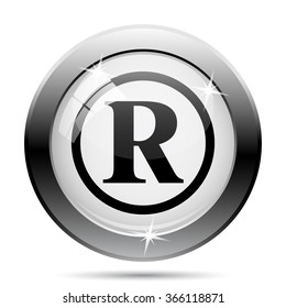 Registered mark icon. Internet button on white background. EPS10 vector.