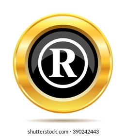 Registered mark icon. Internet button on white background. EPS10 vector.
