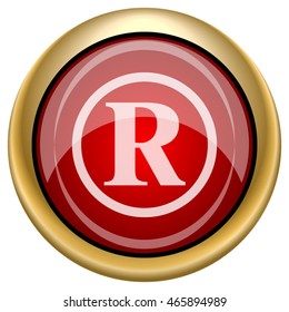 Registered mark icon. Internet button on white background. EPS10 vector.
