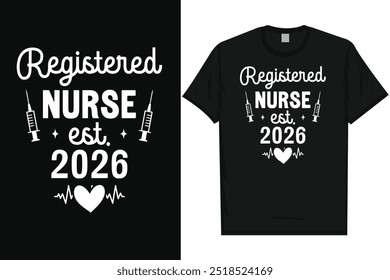 Registered nurse doctor typography tshirt design