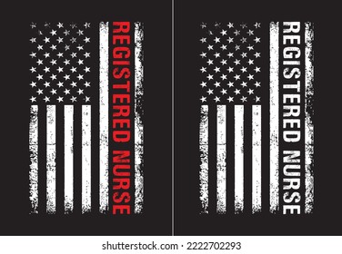 Registered Nurse Flag Design Template
