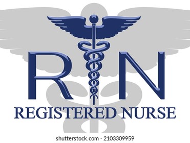 Registered Nurse Graphic Emblem Illustration Registered Stock Vector ...