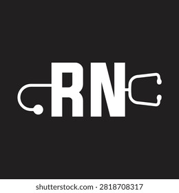 Registered nurse rn graphic with stethoscope icon healthcare stethoscope profession registerednurse hospital medicine medicalstaff nurselife clinical nursingstudent nursinggift typography