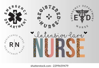 Registered Nurse, Rn Nurse, Nursing bundle t-shirt design