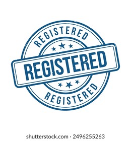 Registered Rubber Stamp Grunge Sign