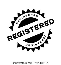 Registered stamp or badge vector design