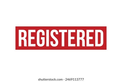 Registered Stamp. Registered Rubber grunge Stamp Seal