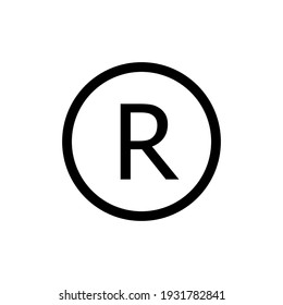 Registered Trade Mark Icon  Vector Eps 10