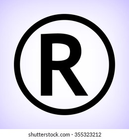Registered Trademark -  black vector icon