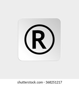Registered Trademark -  black vector icon