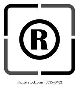 Registered Trademark  - black vector icon