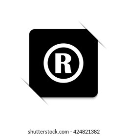 Registered Trademark  - black vector icon