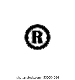 Registered Trademark -  black vector icon