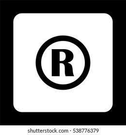 Registered Trademark  - black vector icon
