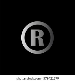 Registered Trademark -  black vector icon
