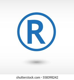 Registered Trademark -  blue vector icon