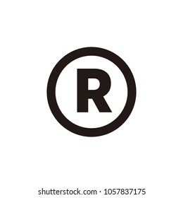 Registered trademark icon symbol vector