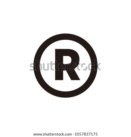 Registered trademark icon symbol vector