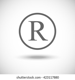 Registered Trademark icon, vector