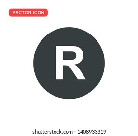 Registered Trademark Icon Vector Illustration Design