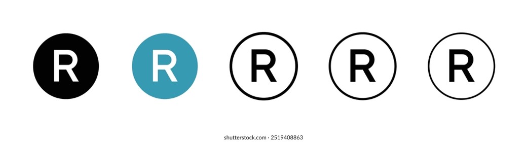 Registered trademark icon vector icon set. EPS 10