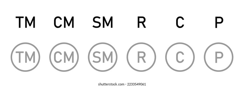 Logo de marca registrada. Marcas inteligentes y derechos de marca comercial y licencia