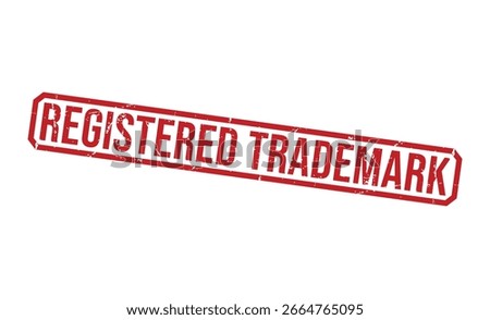 REGISTERED TRADEMARK rubber stamp on white background. REGISTERED TRADEMARK Stamp.