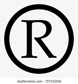 Registered trademark sign. Registered trademark icon vector eps10.
