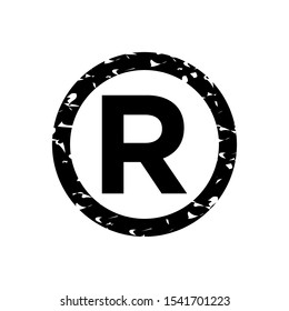 Registered trademark symbol icon vector 