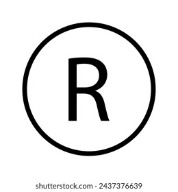 Registered Trademark Symbol on White Background. Vector illustration. EPS 10.