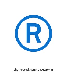 Registered Trademark symbol. Vector illustration Isolated on white background.