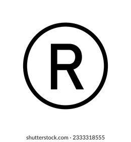 Registered trademark symbol. Vector illustration. EPS 10.