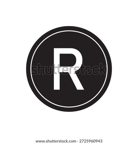 Registered trademark symbol. Vector illustration. EPS 10.