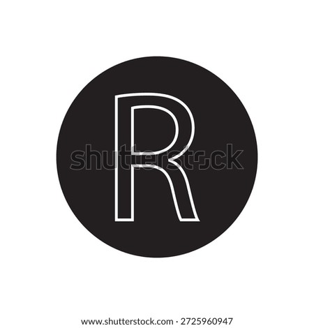 Registered trademark symbol. Vector illustration. EPS 10.