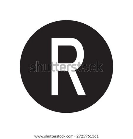 Registered trademark symbol. Vector illustration. EPS 10.