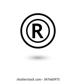 Registered Trademark - vector icon