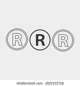 registered trademark vector icon illustration sign