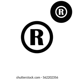 Registered Trademark  - white vector icon