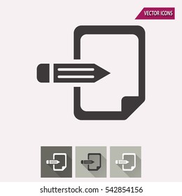 Registration - black and white icons. Vector illustration.