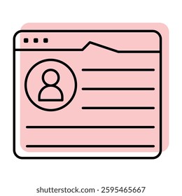 Registration color shadow thinline icon , vector, pixel perfect, illustrator file 