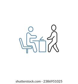 Eintragungskonzept-Zeilensymbol. Einfache Elementgrafik. Rahmendesign des Registrierungskonzepts