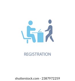 registration concept line icon. Simple element illustration. registration concept outline symbol design.