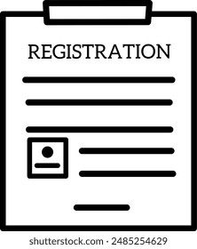 Ilustración vectorial de Portapapeles de formulario de registro