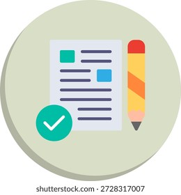 Ícone de Estilo de Círculo Plano do Formulário de Registro