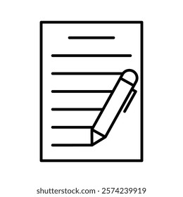 Registration form icon linear logo isolated