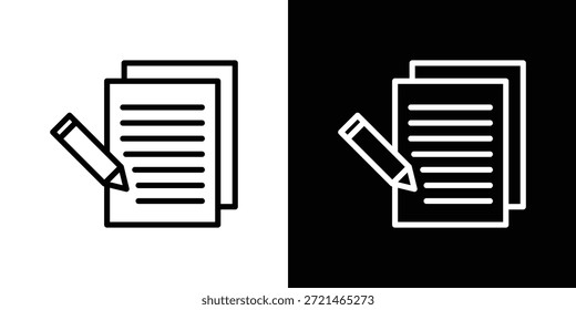 Concepto de logotipo de icono de formulario de registro en trazos