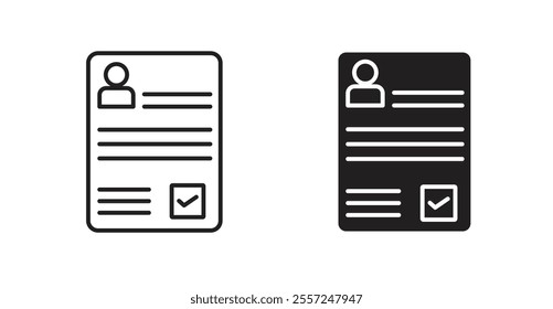 Registration form Icon set. vector illustration set